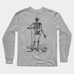 Vintage Human Anatomy Skeleton Long Sleeve T-Shirt